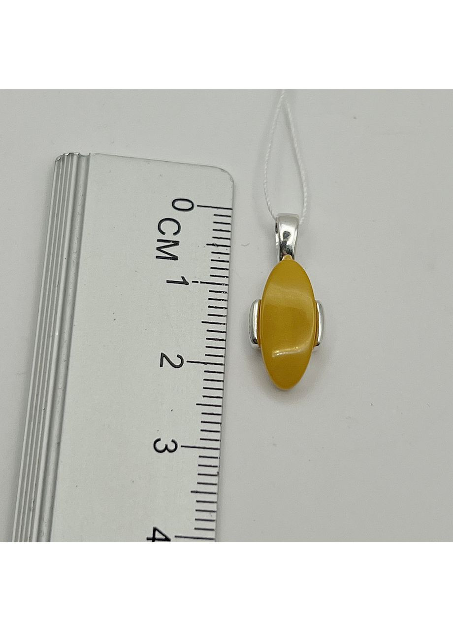 Кулон серебряный с янтарем 1,2 г No Brand (369737447)