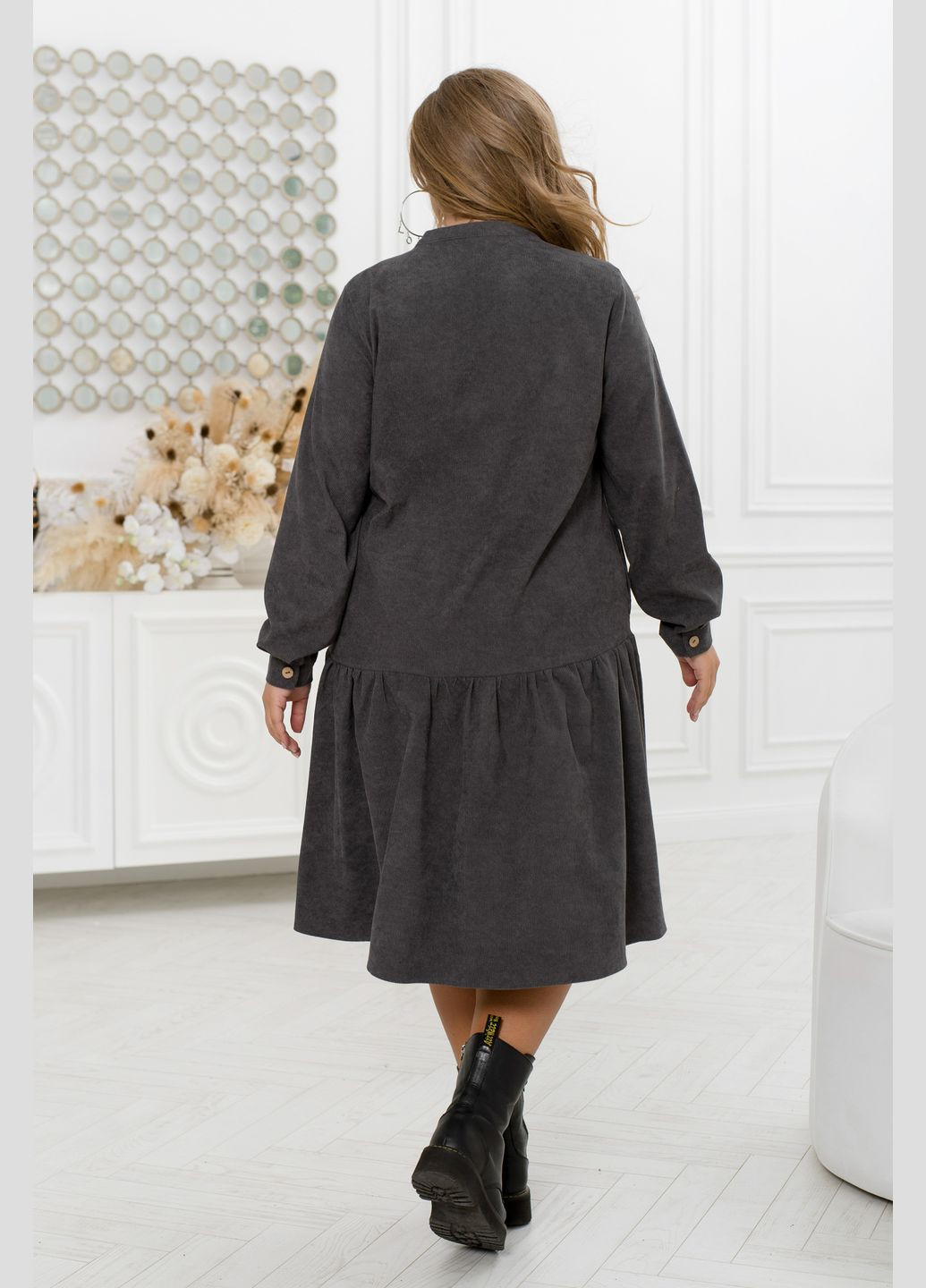 Графитовое платье Minova однотонное