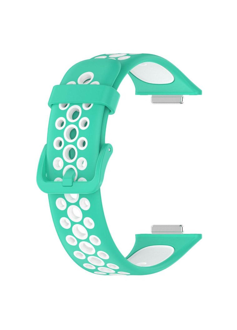 Силиконовый ремешок Perfor Classic для смарт-часов Huawei Watch Fit 2 - Mint&White Primolux (333719941)