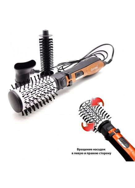 Багатофункціональний стайлер фен - щітка для волосся GM-4828 Мультистайлер з насадками для укладання волосся Gemei (350349037)