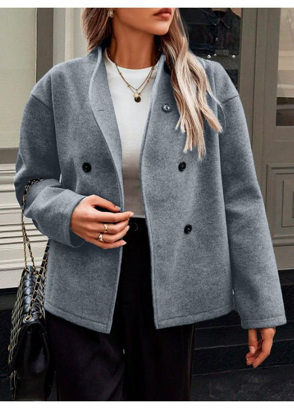 Серое демисезонное Женское пальто Гермес