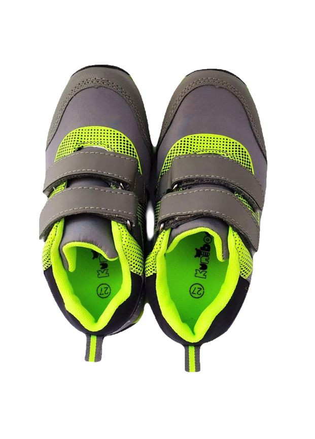 Серые повседневные, кэжуал осенние ботинки с поверхностью softshell для мальчика 1356976-21 23 Kuniboo