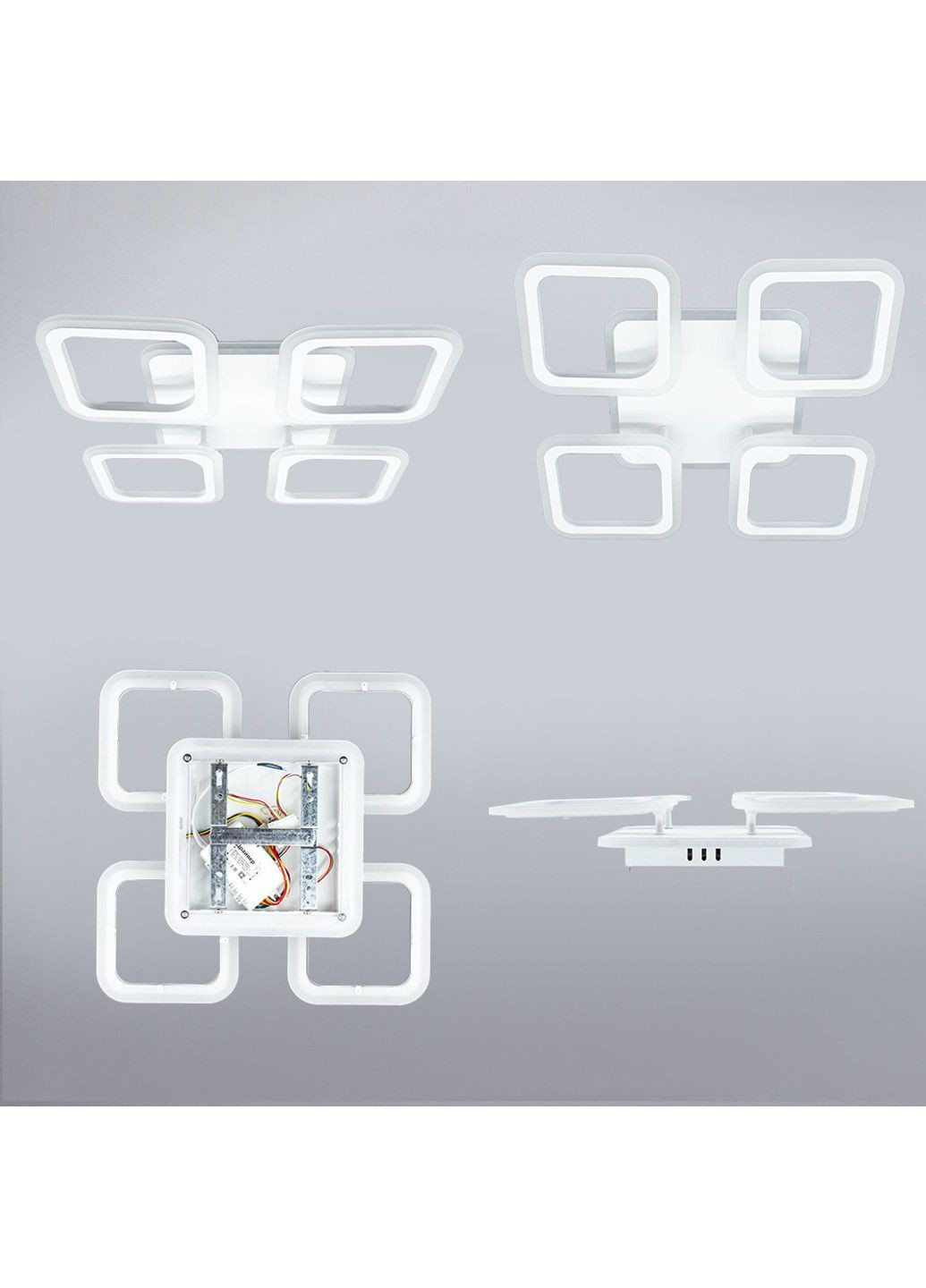 Управляемая светодиодная люстра ROOM RGB 70W 4S SMART 385×385×75-WHITE-220-IP20 ESLLSE (313438572)