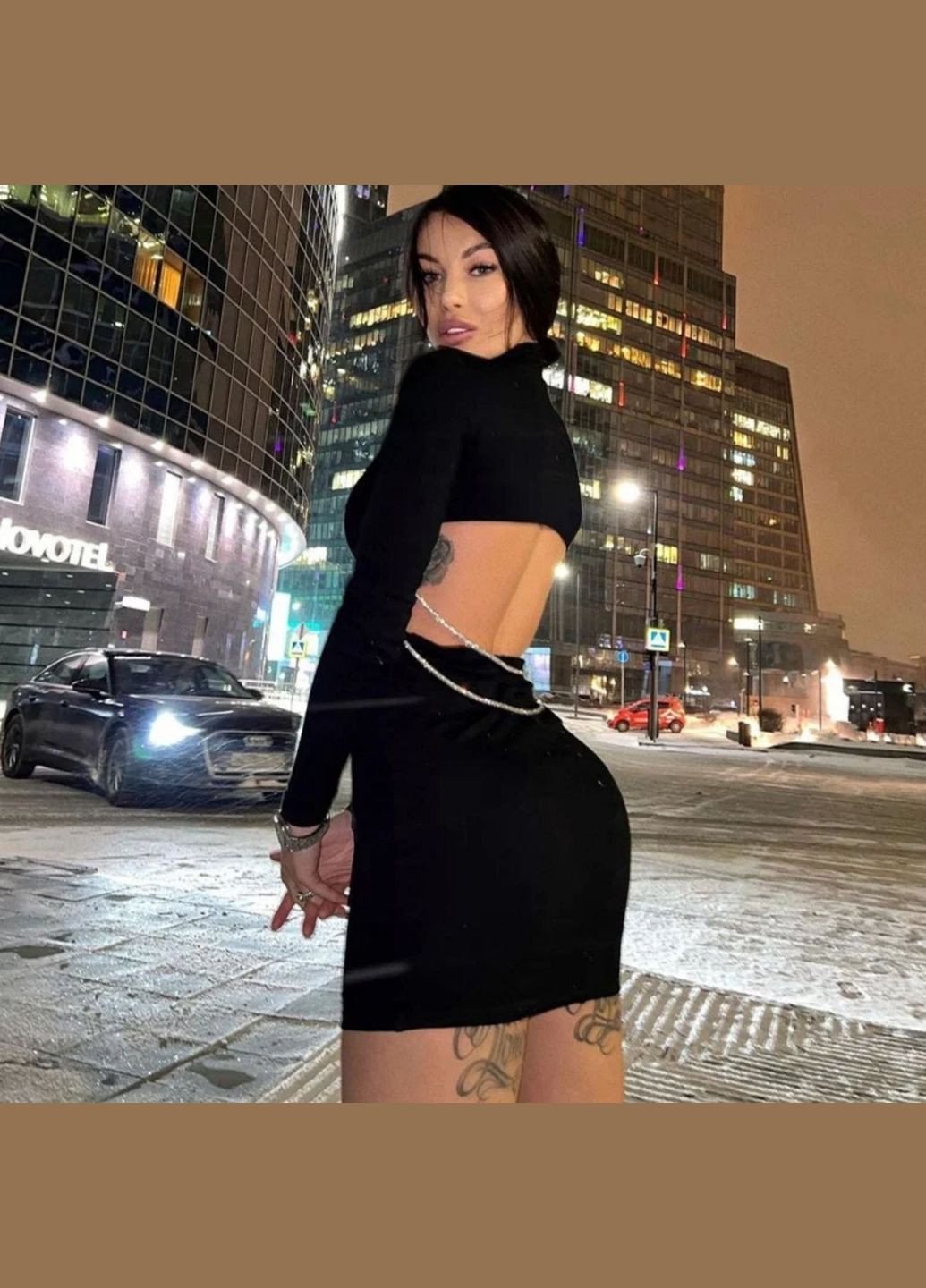 Чорна святковий сукня No Brand