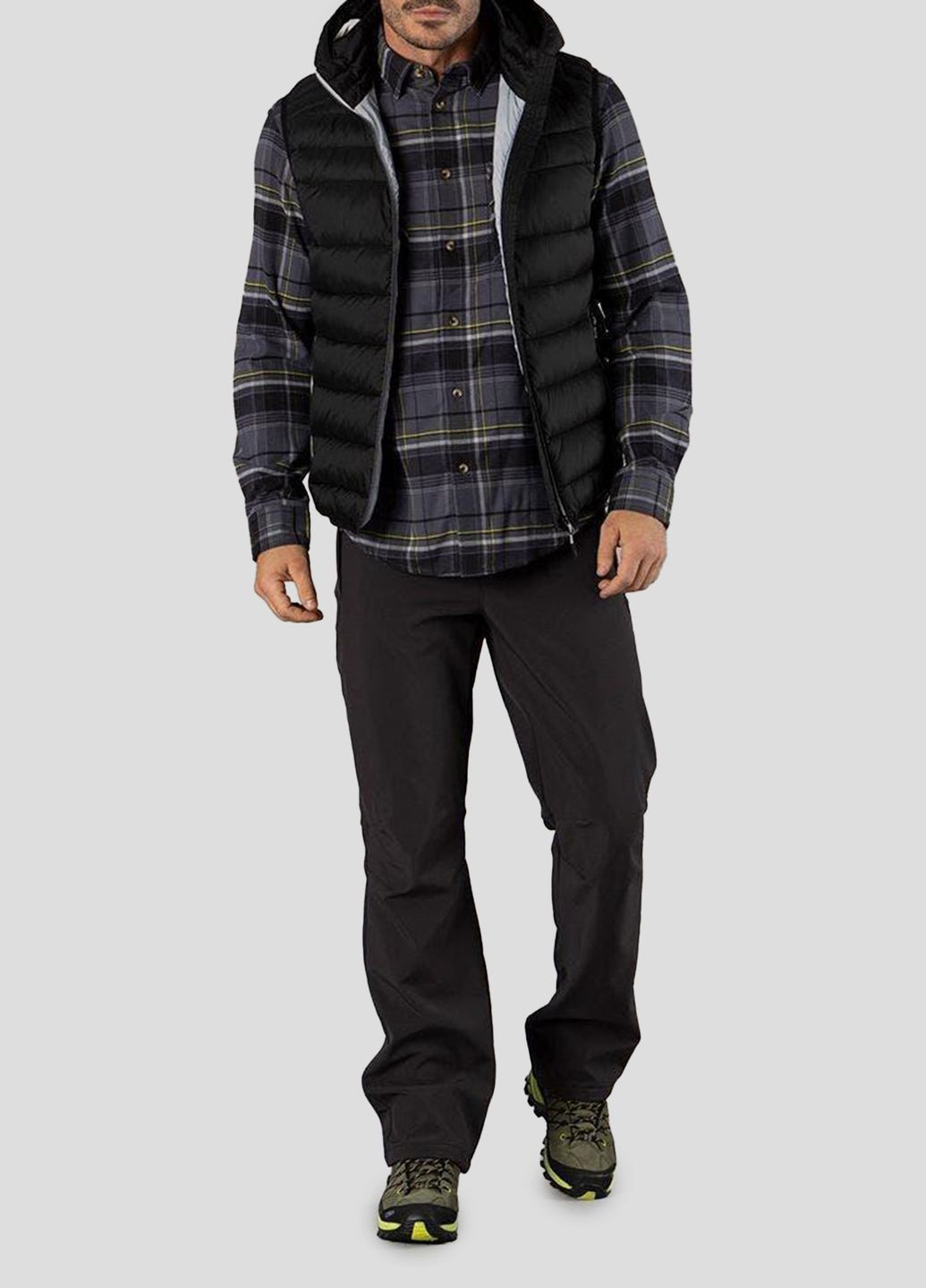 Черный стеганый жилет со съемным капюшоном CMP (311949287)