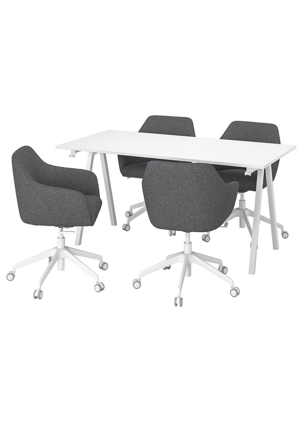 Конференцстіл зі стільцями ІКЕА TROTTEN / TOSSBERG 160х80 см (s39552712) IKEA (278407137)
