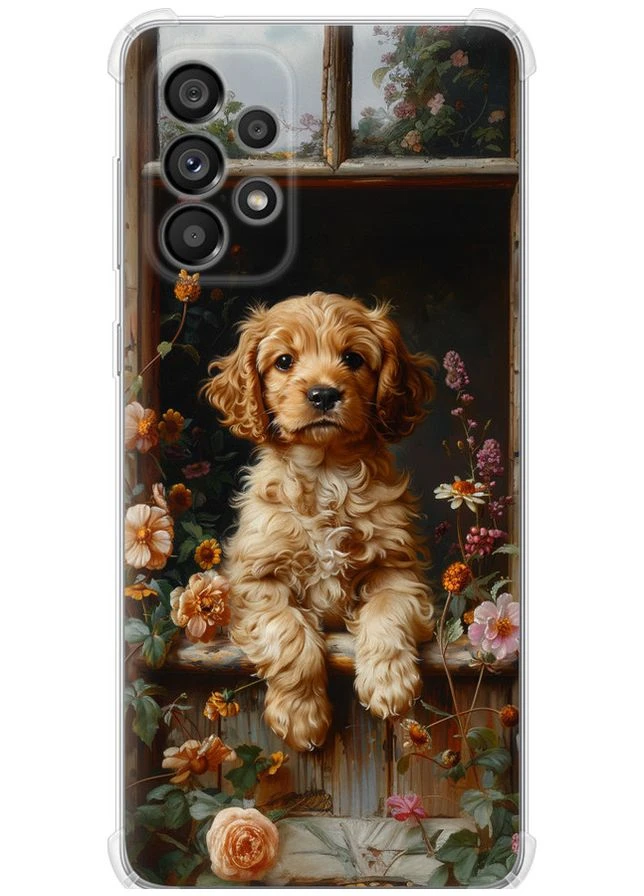 Силикон с усиленными углами чехол 'Щенок cocker spaniel' для Endorphone Samsung Galaxy A73 A736B (292253631)