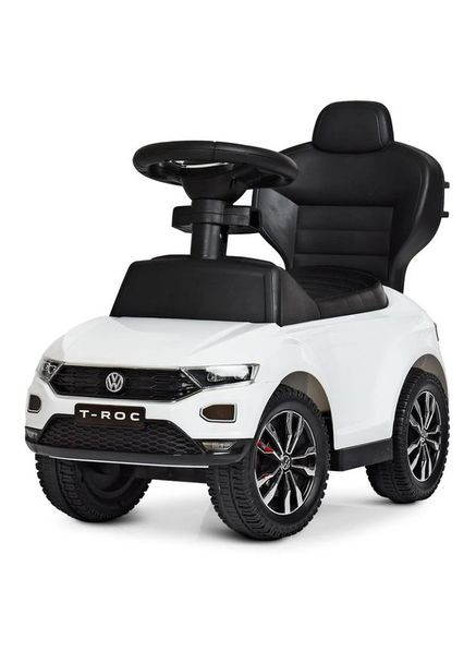 Каталка-толокар Volkswagen 2 в 1 із звуковими ефектами та батьківською ручкою біла (651-1) MFC (365968358)