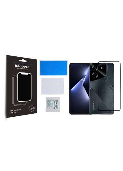 Стекло защитное (710031) BeCover Tecno POVA 5 (LH7n) Black (366659948)