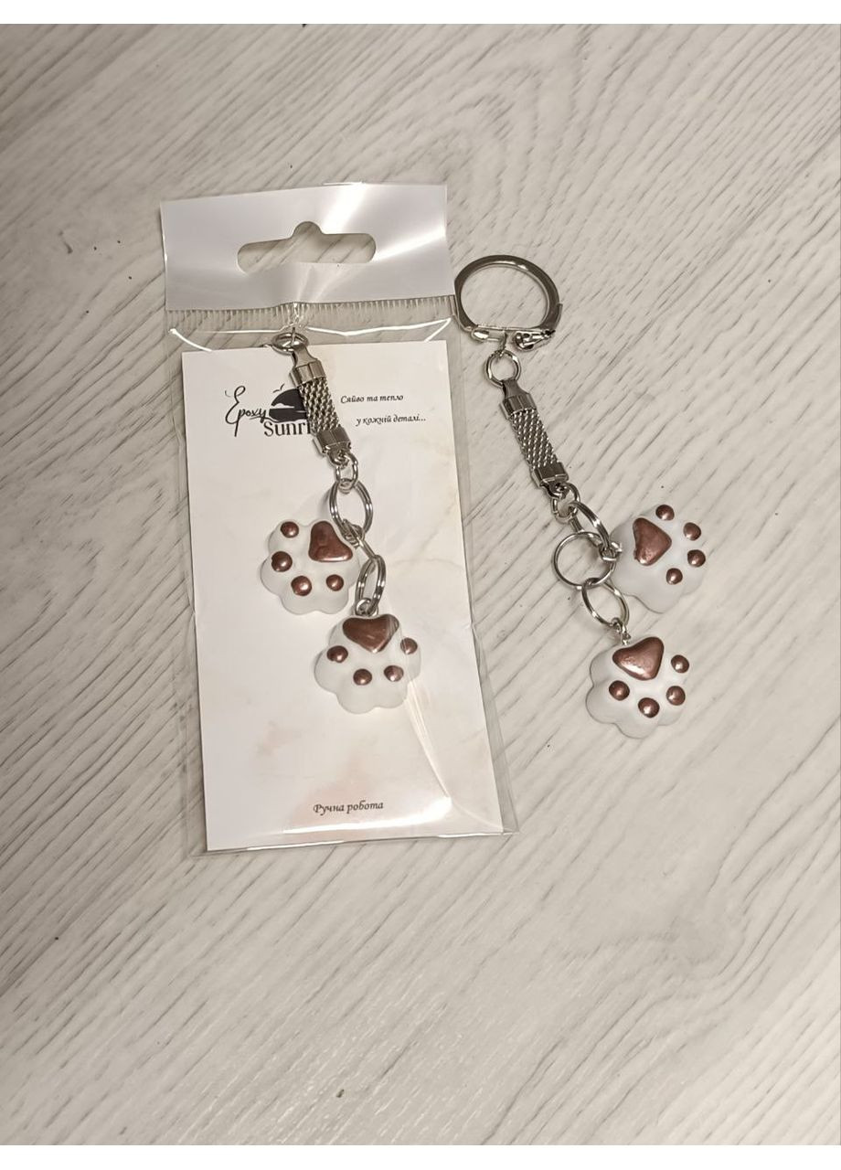 Брелок из Эпоксидной Смолы Лапка ДУО Аксессуар Ручной Работы Hand Made (366891276)