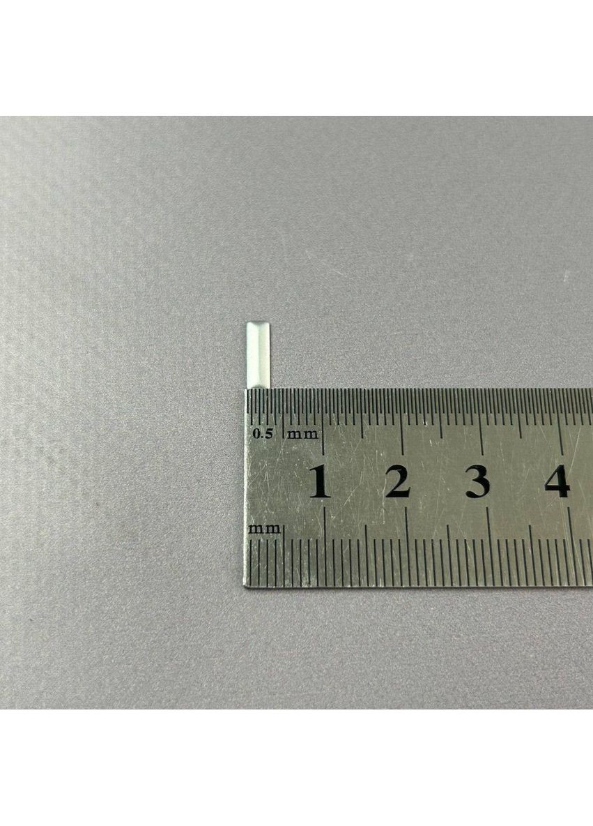 10г - металлостразы термоклеевые, прямоугольник 3х10 мм - серебро матовое Plus-plus (352745275)