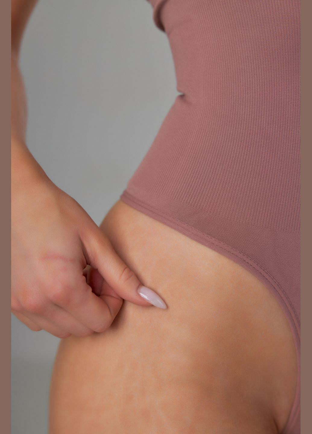 Корректирующее стягивающее боди светло-бордовое с эффектом утяжки на животе Nud (322149201)