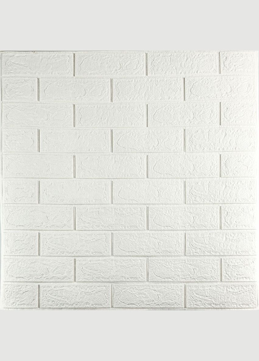 3D панель самоклеюча цегла Біла 700х770х3мм (001-3) SW-00000174 Sticker Wall (316187119)