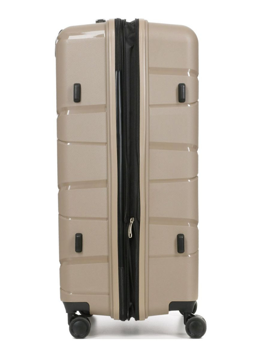 Валіза велика L поліпропілен беж 75х50х31+5см/115л/4.4кг/ 289 WORLDLINE (324802266)