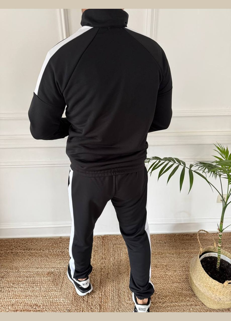 Черный демисезонный мужской костюм No Brand