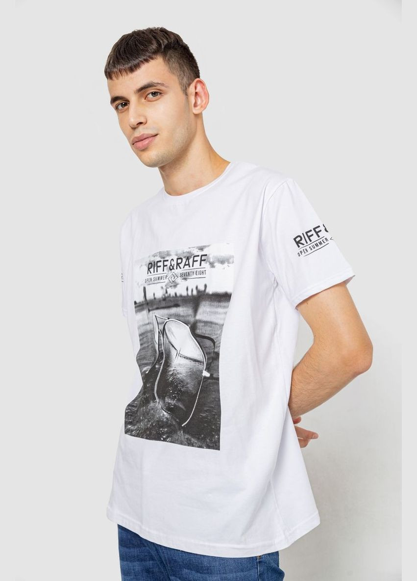 Белая футболка мужская с принтом. Ager