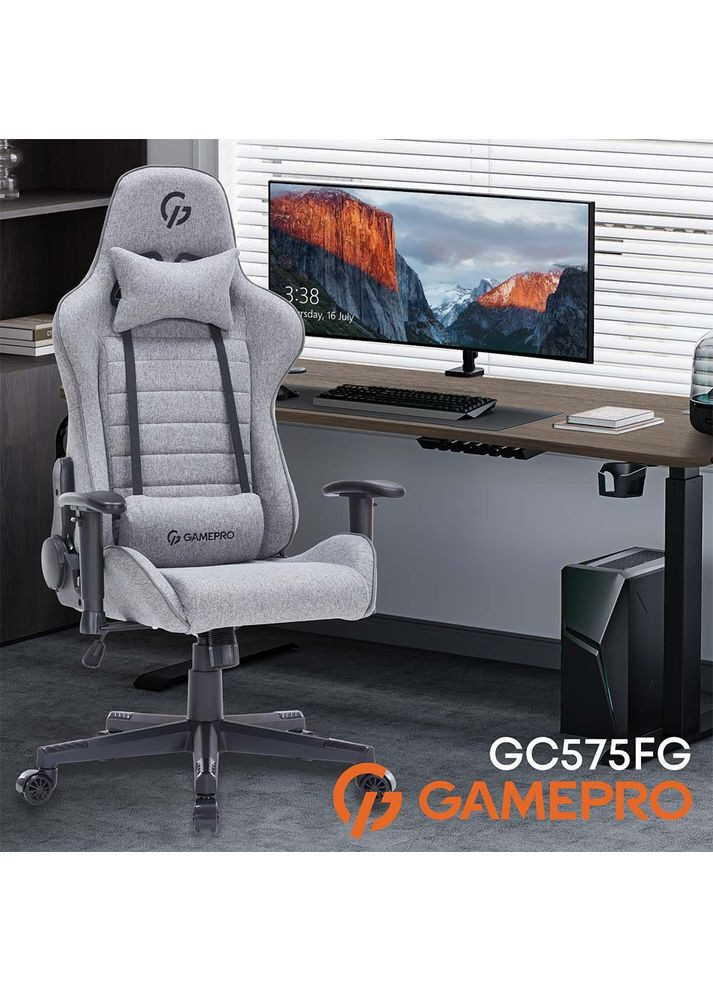 Крісло GC575FB Size L Fabric Gray GAMEPRO (308201869)