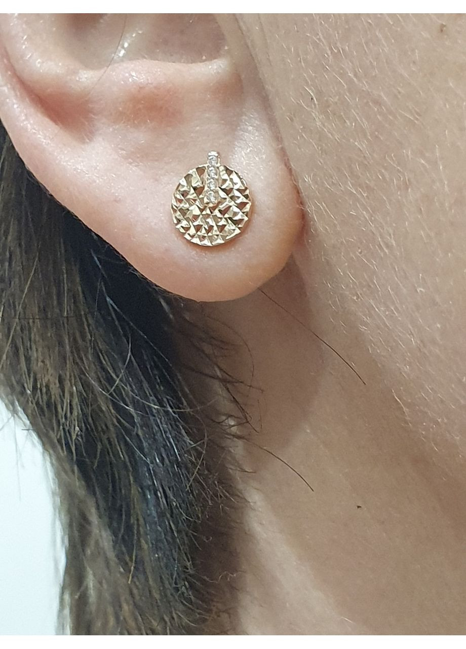 Золотые серьги-подвески с фианитами. 211403/1 FAVORITUM (369148730)