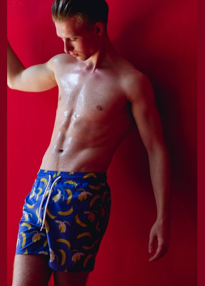 Чоловічі сині плавальні шорти Bananas Blue Without (325655350)