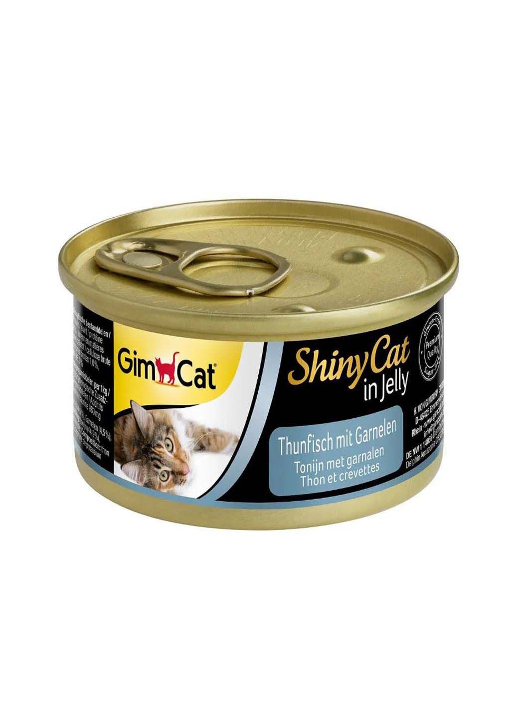 Корм для кішок Shiny Cat k тунець та креветки 70 г GimCat (286472842)