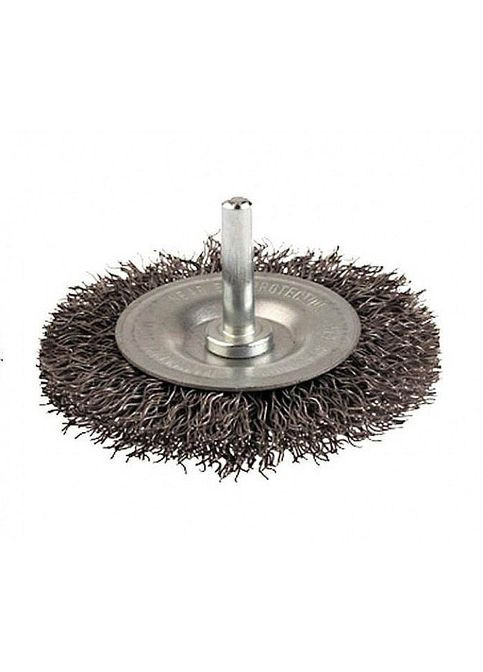 Щетка цилиндрическая 100 мм хвостовик 6 мм стальная проволока 0,35 мм 4500 об/мин 41015307 (13682) Lessmann (295032610)
