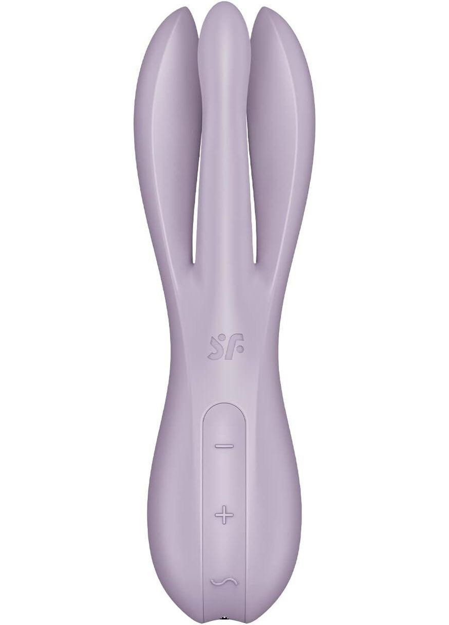 Кліторальний вібратор Threesome 2 Violet, 3 гнучкі пальчики, 3 мотори Satisfyer (311599982)
