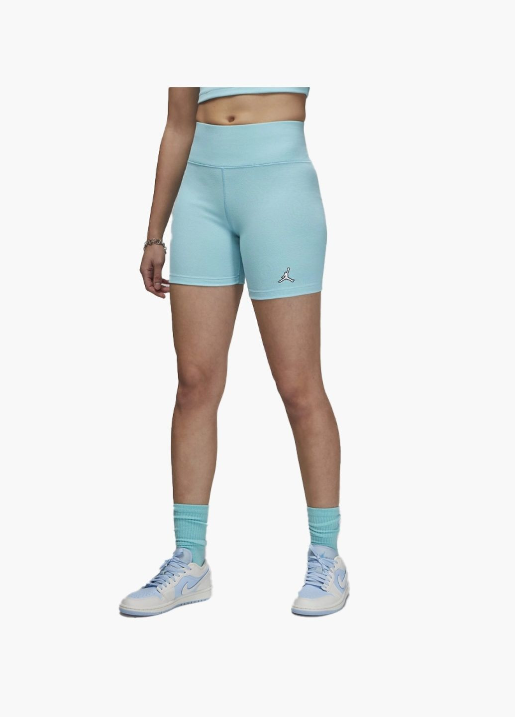 Шорти жіночі Ribbed Bike Shorts Turquoise DZ3180-464 Air Jordan (326784098)