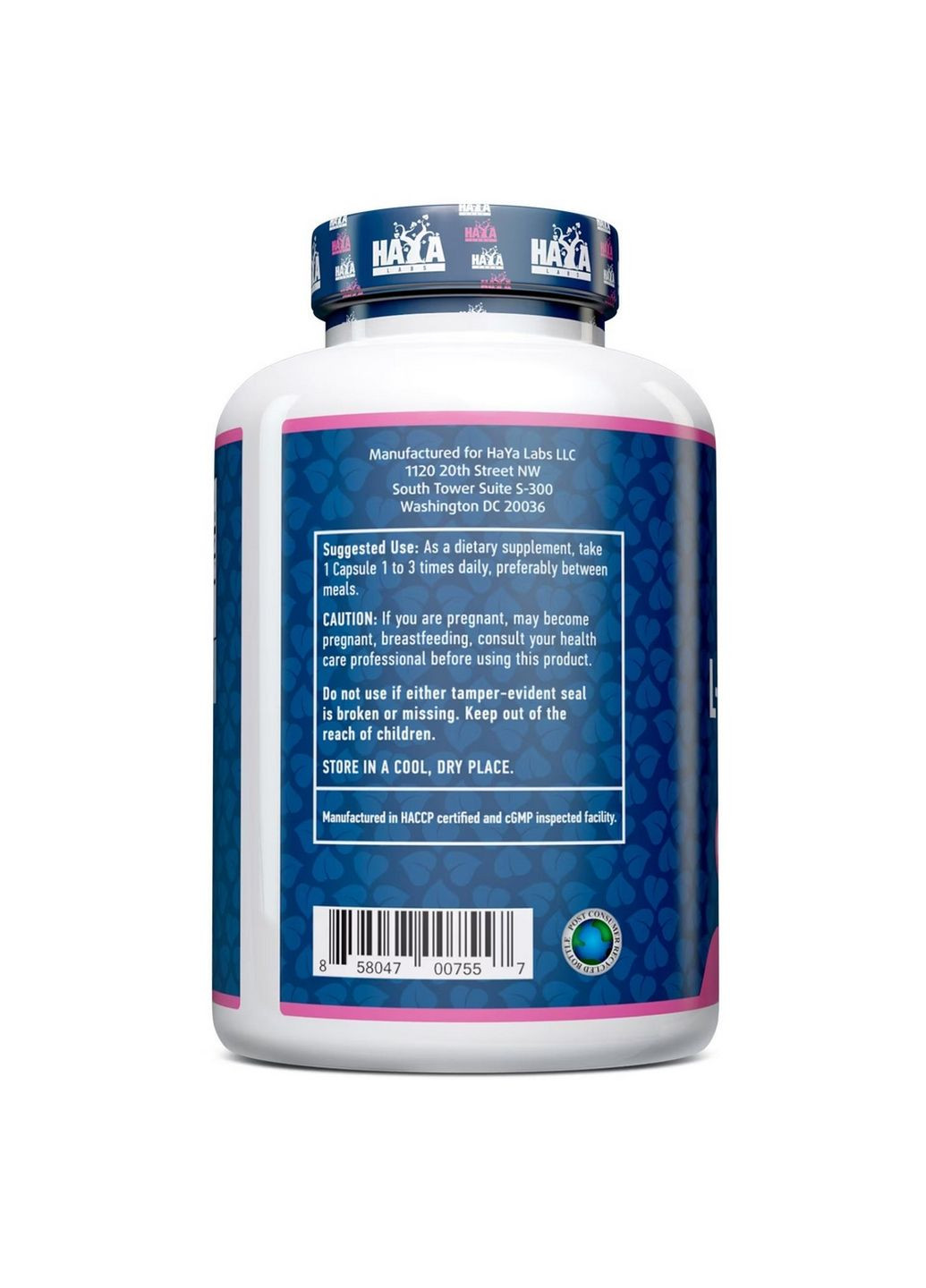 Аминокислота L-Phenylalanine 500 mg, 100 капсул Haya Labs (293417382)