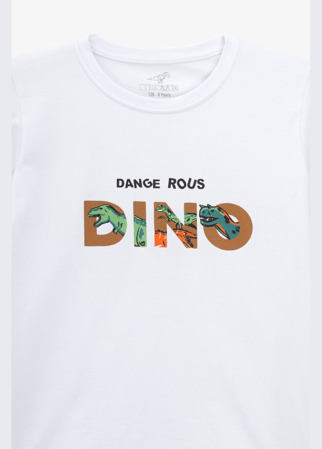 Белая летняя футболка с принтом для мальчика 2019 134 см белый shop (2000991022874) Dinomin