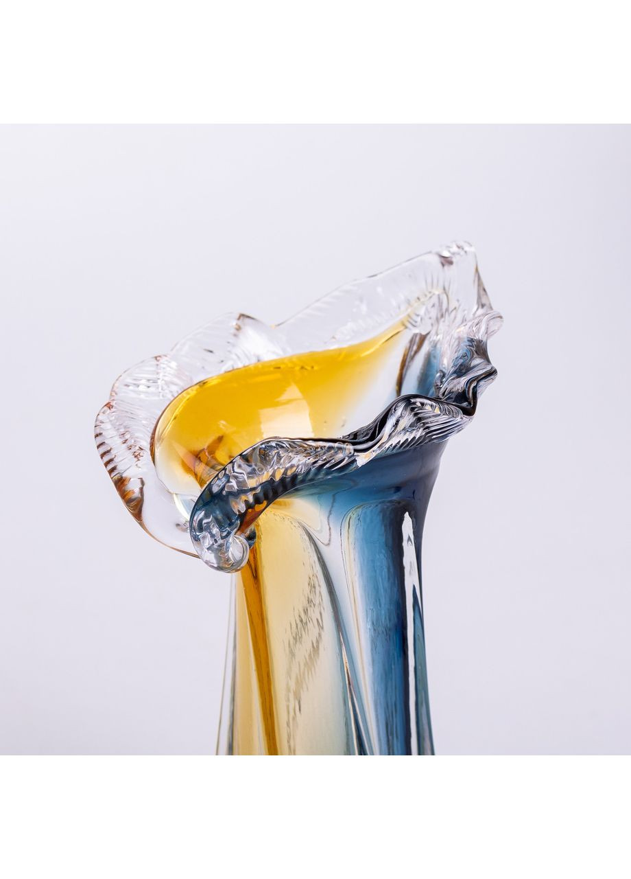 Декоративная стеклянная ваза для цветов 22 см 200 мл. Yiwu (360455065)