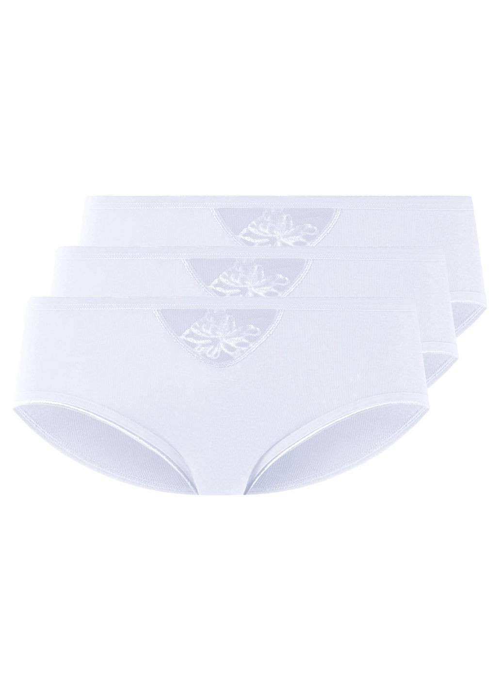Трусики-сліп набір 3 шт. бавовняні для жінки LIDL 464399 білий Esmara С эластичным поясом (361132971)