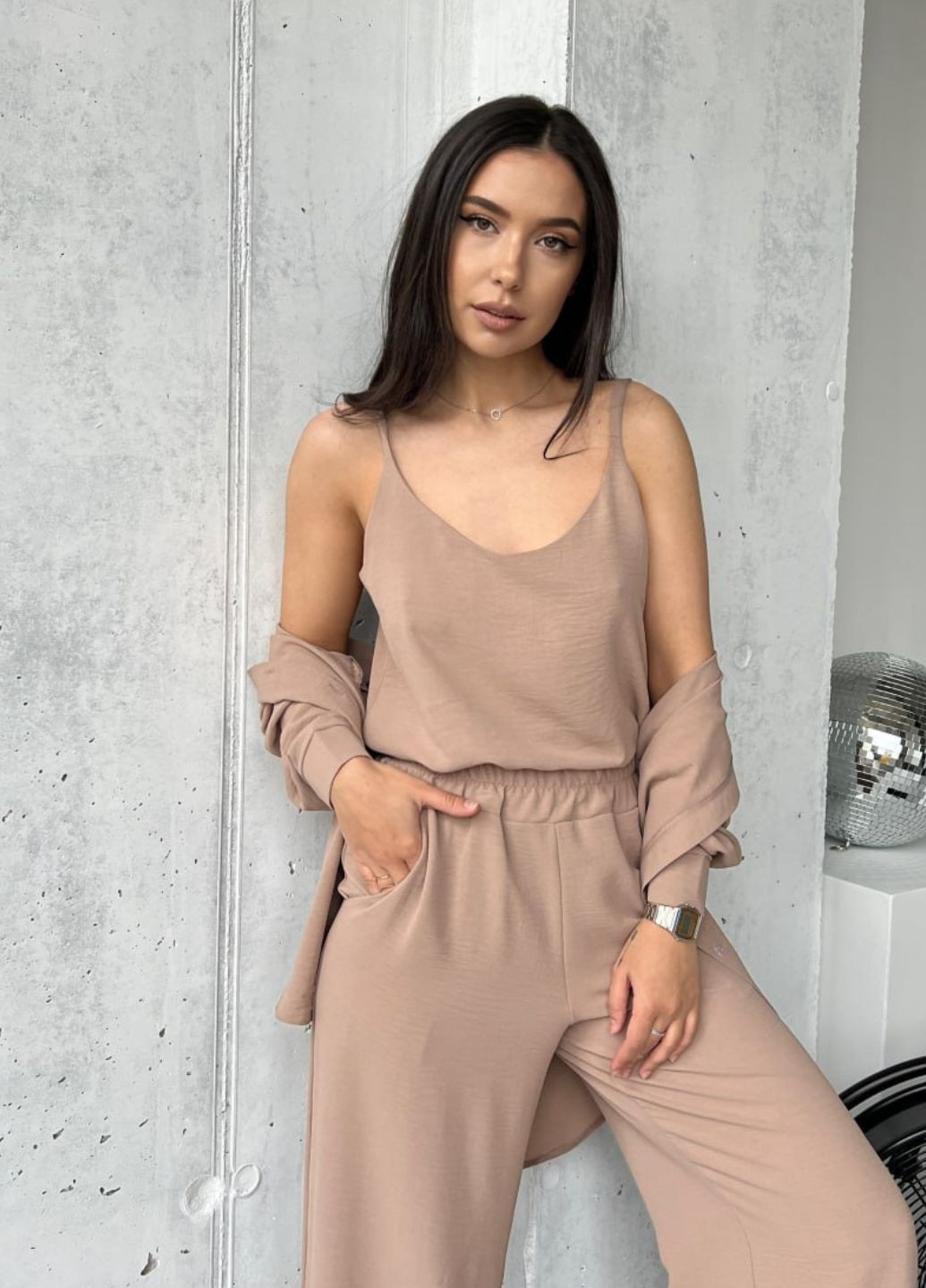 Костюм тройка: майка + брюки + рубашка Tik-Tak (369971328)