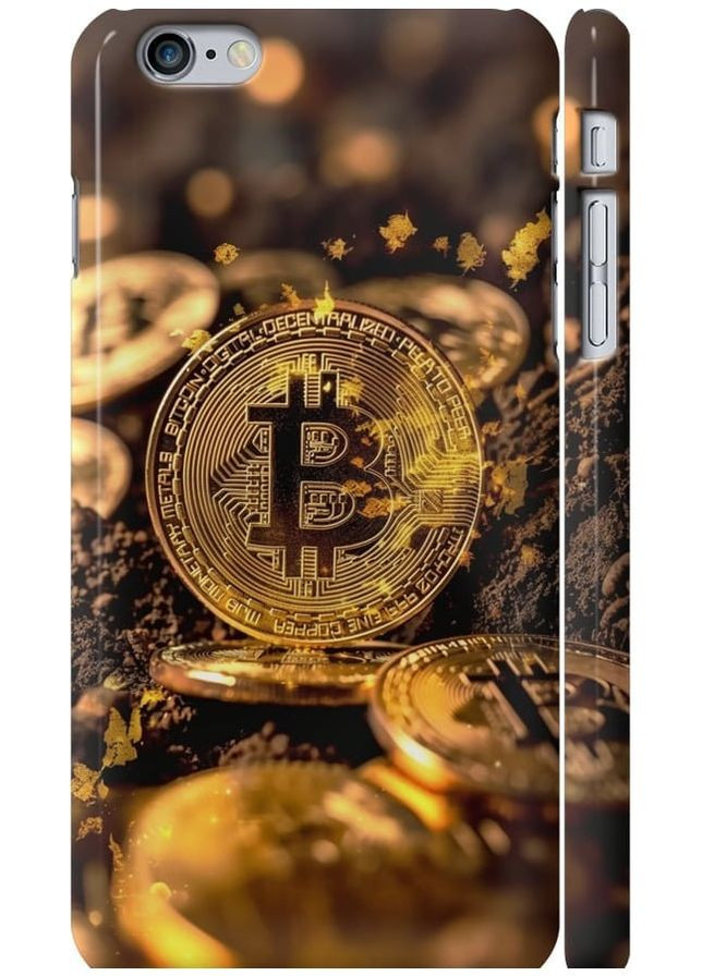 3D пластиковый матовый чехол 'Золотая лихорадка биткойна' для Endorphone Apple iPhone 6 Plus (336192091)
