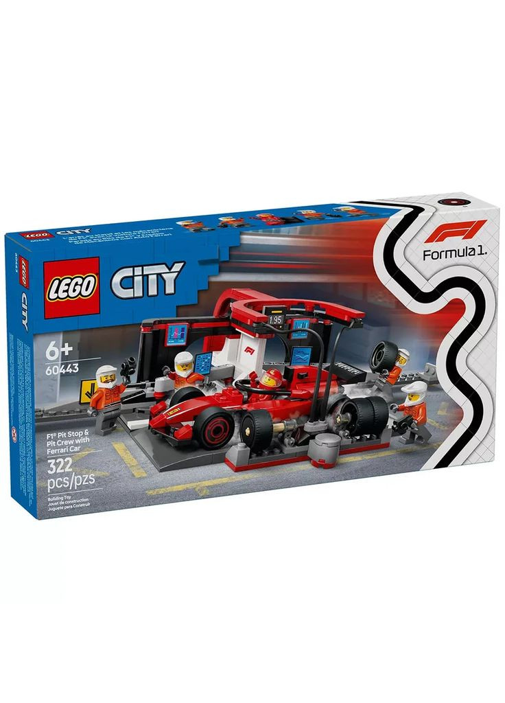 Конструктор City Formula 1 Пит-стоп и пит-экипаж Ferrari (60443) Lego (369674696)