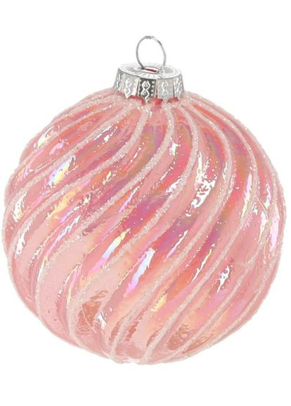 Елочный стеклянный шарик, рельефный, 8 см, рельеф волны Chomik (367114044)