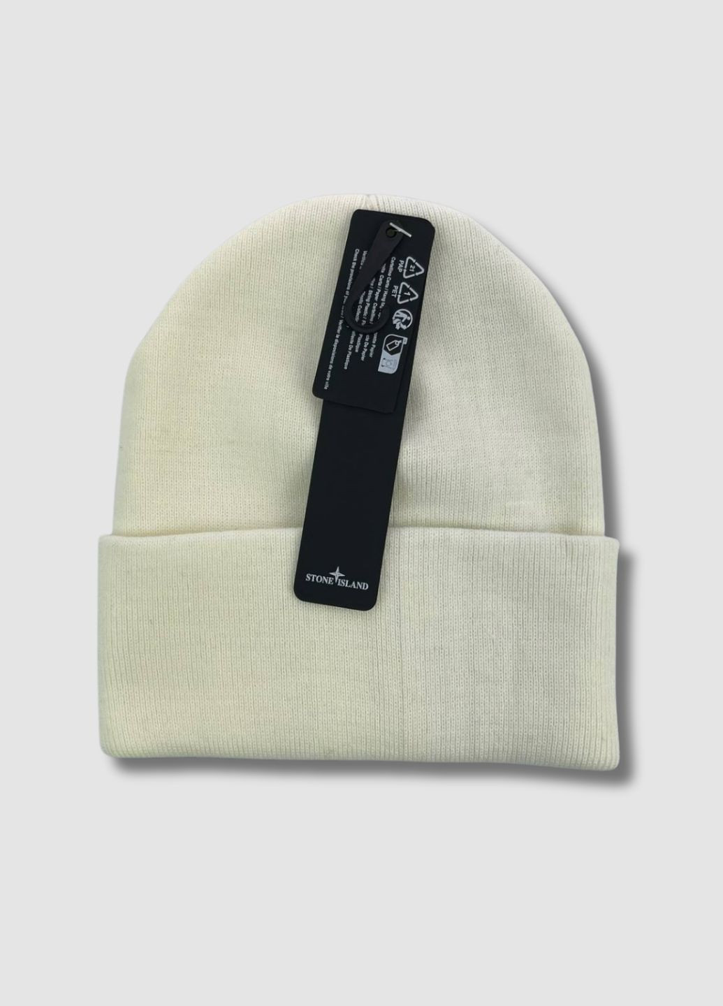 Молодежная шапка бини - Stone Island / Стон Айленд No Brand Шапка з нашивкою (367117357)