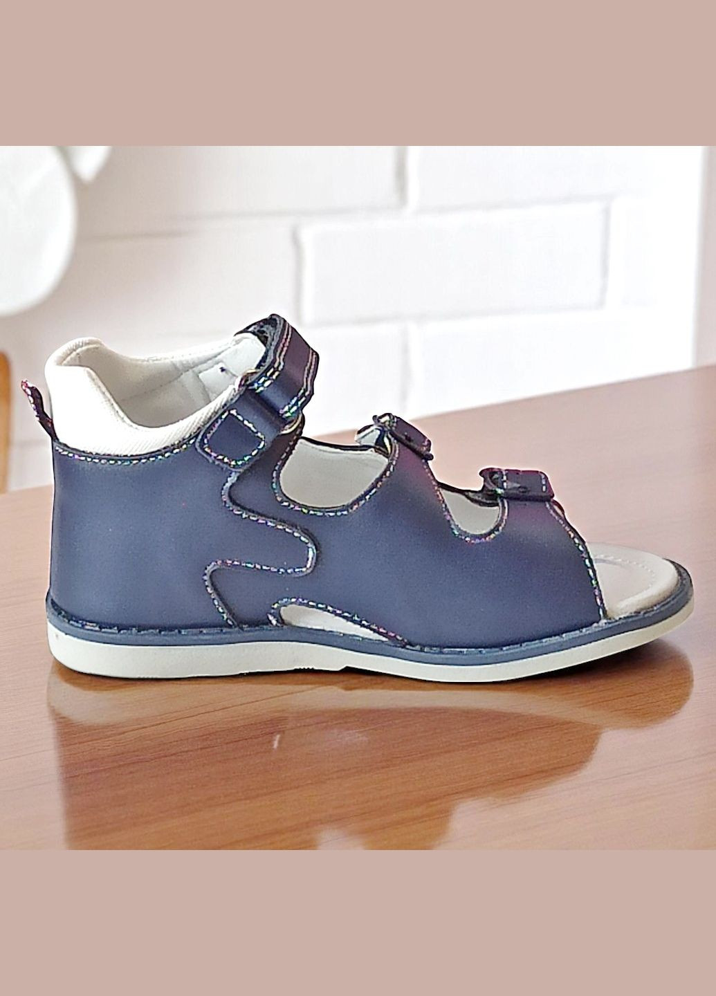 Синие повседневные ортопедические босоножки открытые сандалии на липучках для мальчика том м Tom.M на липучке