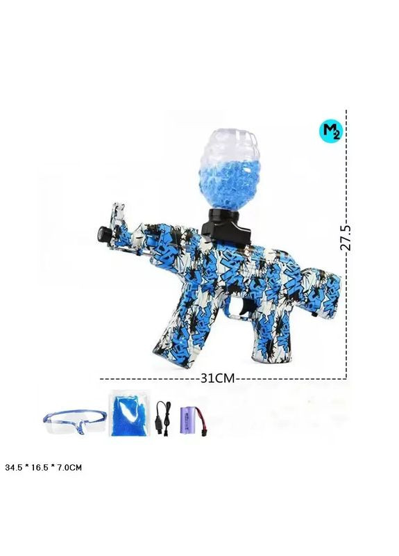 Игрушка автомат стреляет гелевыми пулями и защитные очки CS-1009 аккумулятор No Brand (362427053)