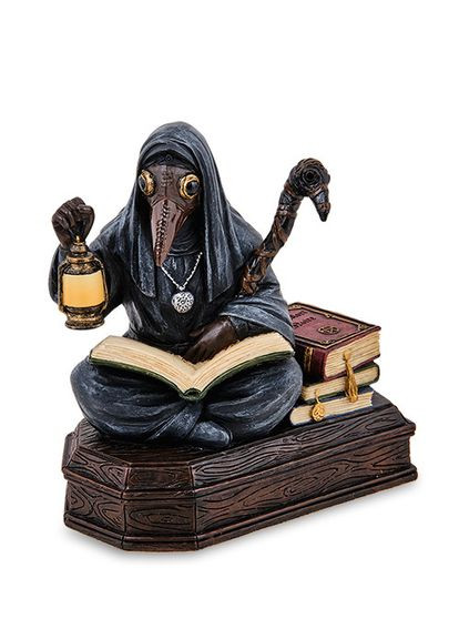 Статуэтка в стиле Фэнтези Чумной доктор - гробовщик 13 см 1907212 полистоун Veronese (302239394)