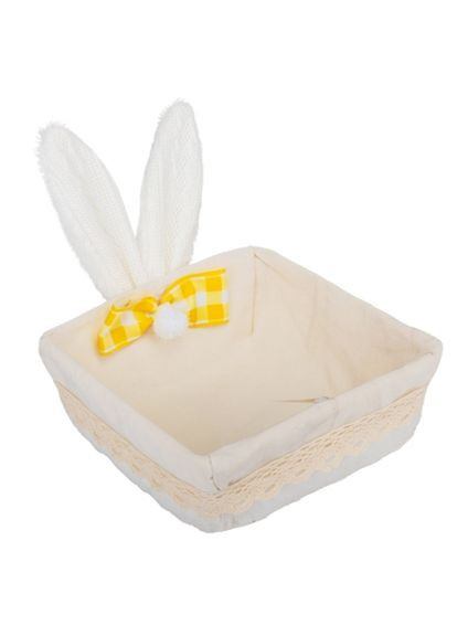 Пасхальная корзинка "Белые ушки", 19 см (9109-029) ELISEY Кролик (326807901)