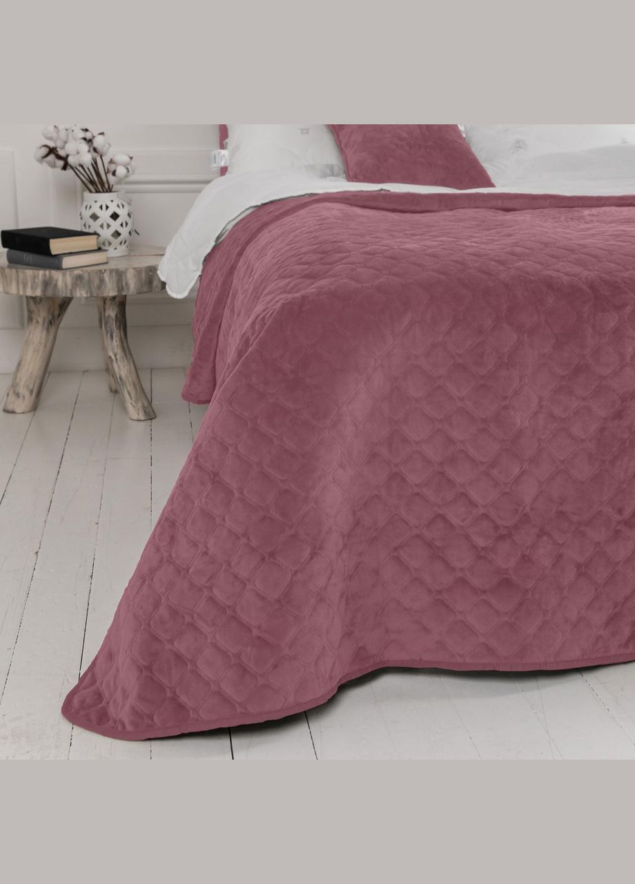 Покривало Велюрове м'яке Mesa Rose Двоспальний розмір 180х240 см ромб/круглий ТЕП (323645227)