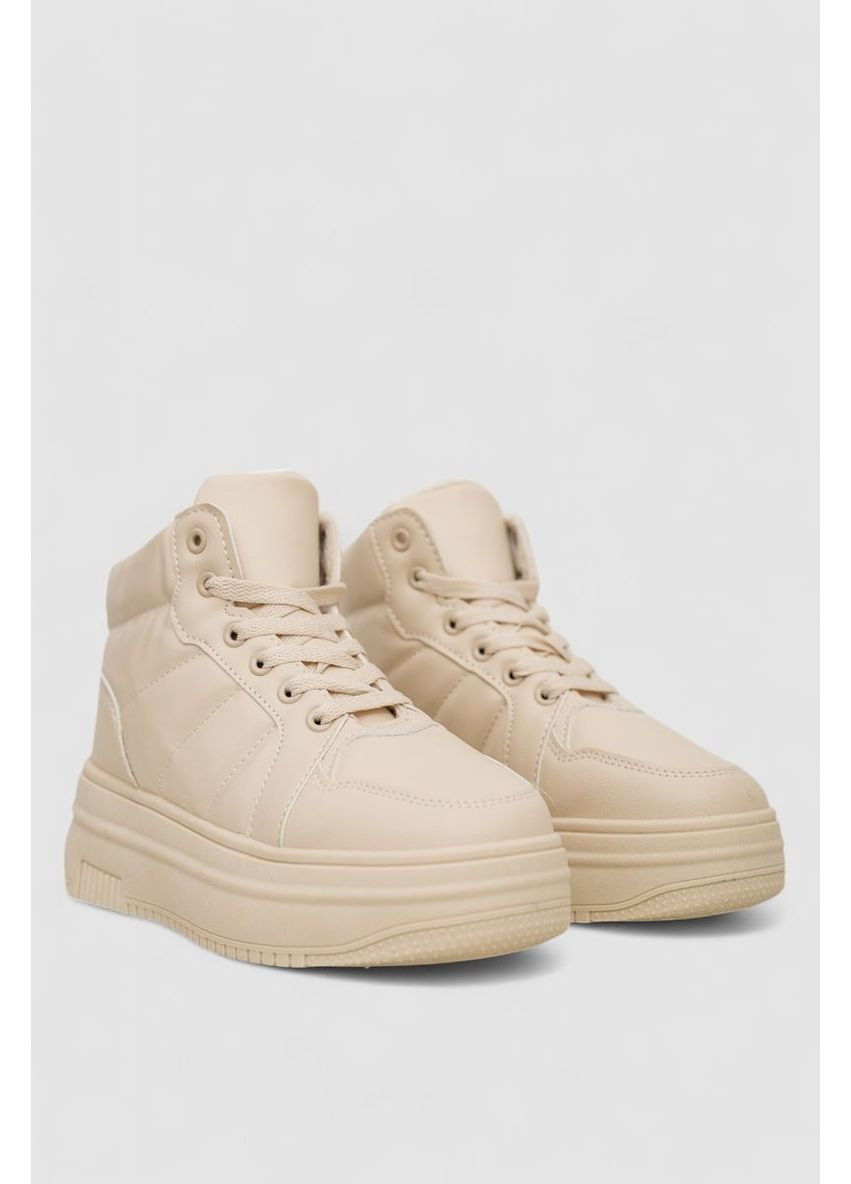 Кроссовки женские зимние на меху,, 248RAM013 Ager бежевые всесезоны (369972733)