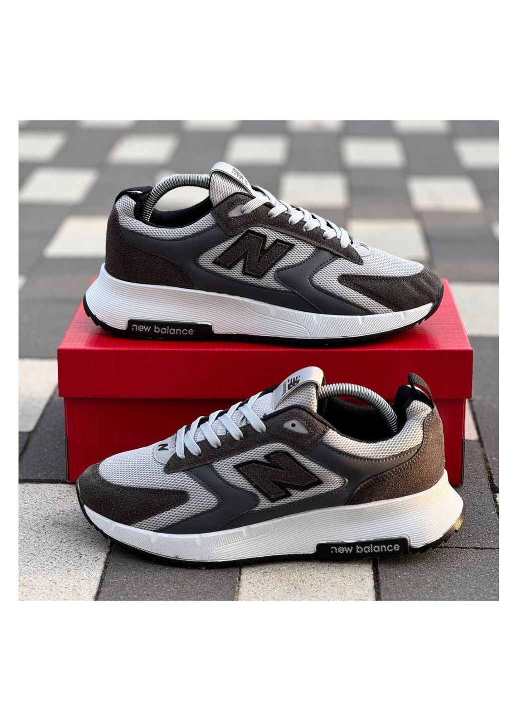 Чорно-білі Осінні чоловічі кросівки No Brand