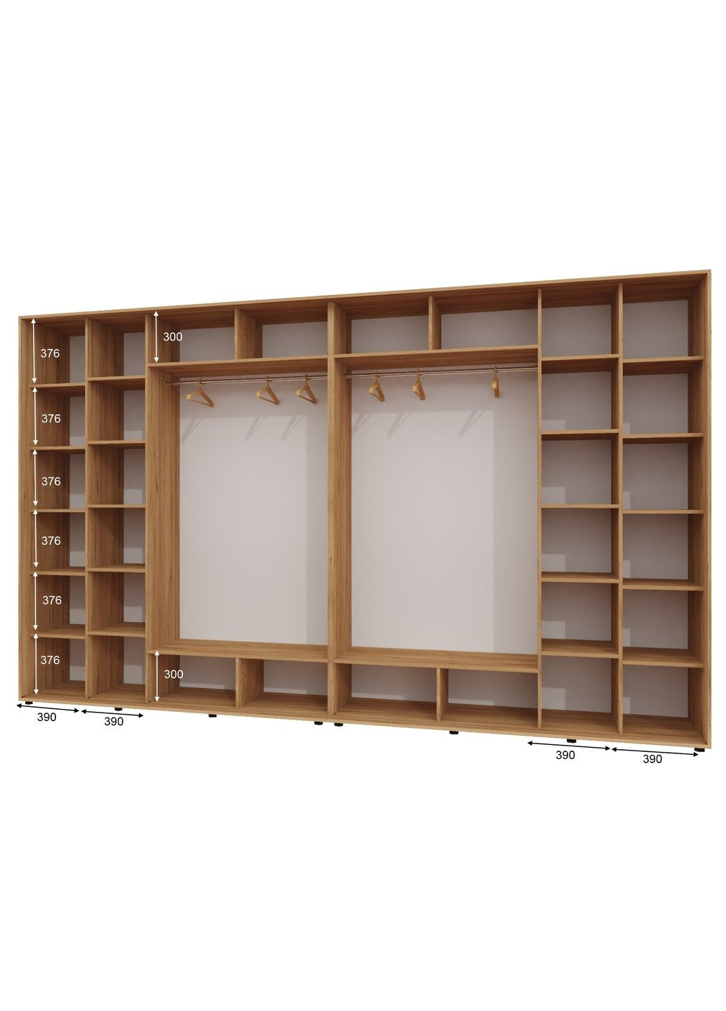 Шкаф-купе четырехдверный 400*60*240 см Дуб крафт золотой 4 двери ДСП ШК-02 Алекса (360478783)