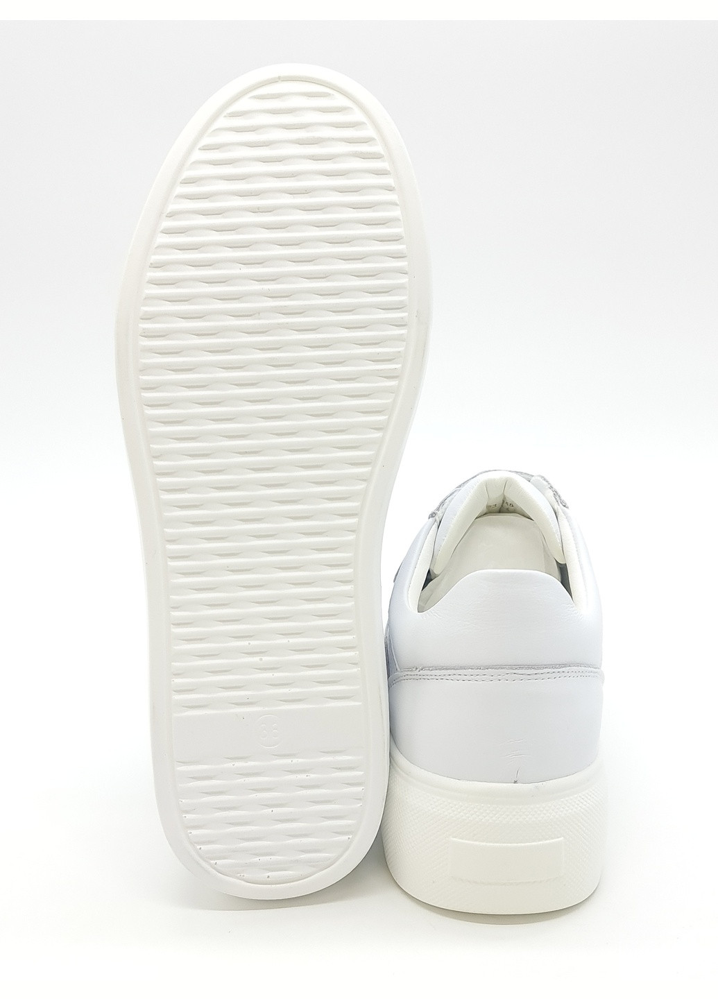 Белые женские кеды белые кожаные he-18-1 23,5 см (р) Hengji