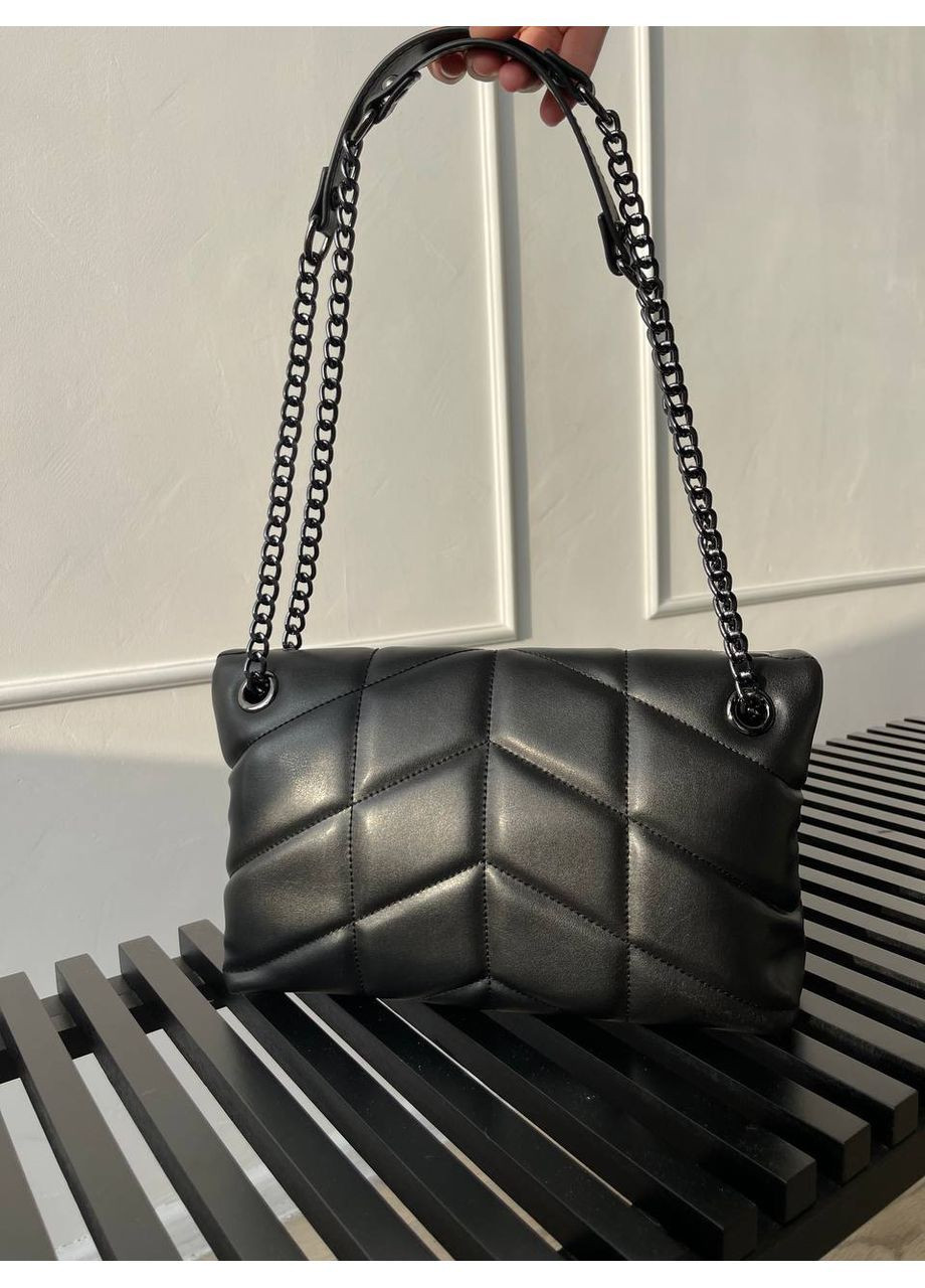 Стильна сумка в стилі YSL Quilted Bag Black Vakko (363295507)