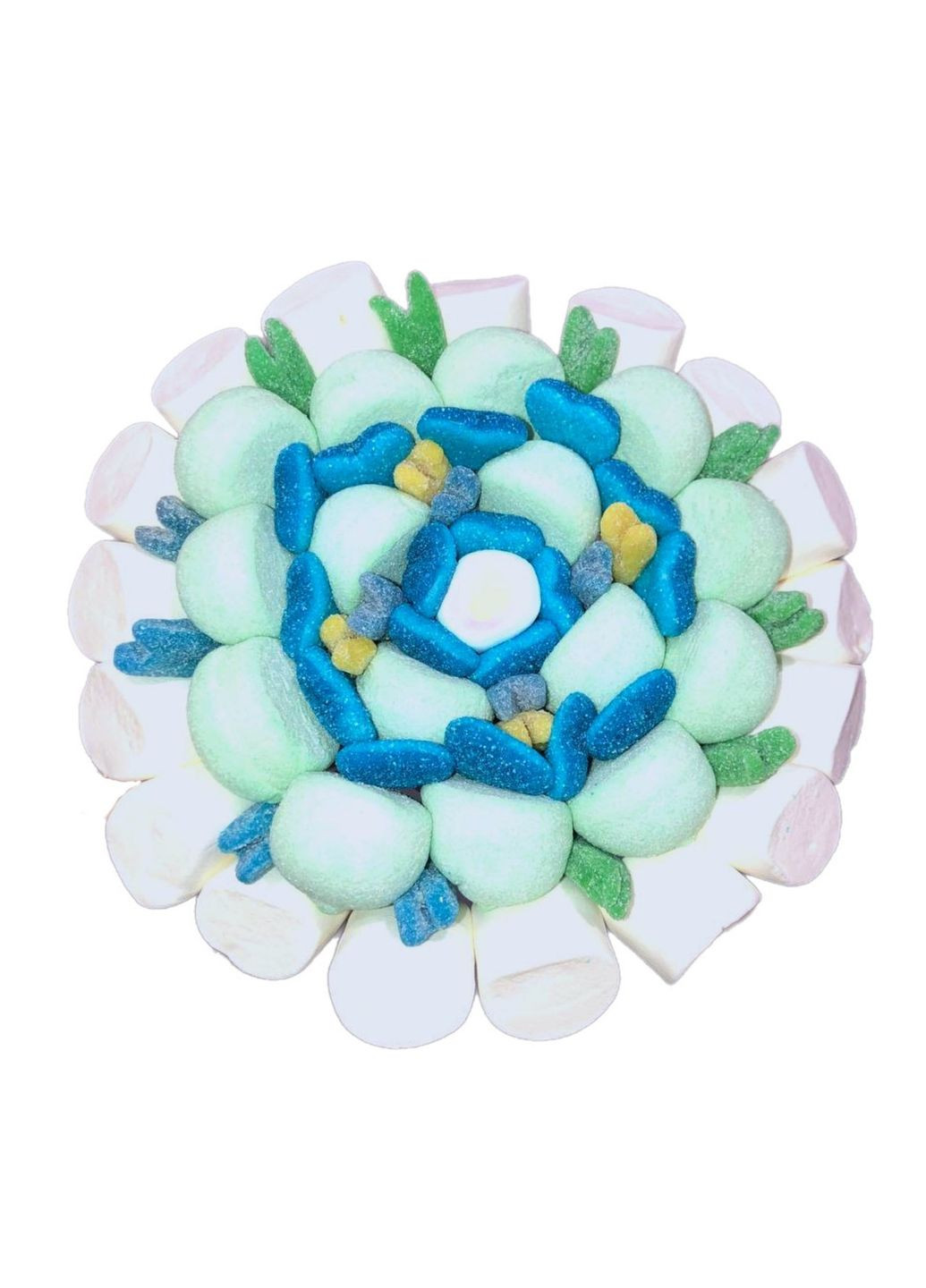 Сладкий букет из мармелада и маршмелоу Свет - 7 Мармеладный Кот 1 кг Мармеладний Кіт (315427678)