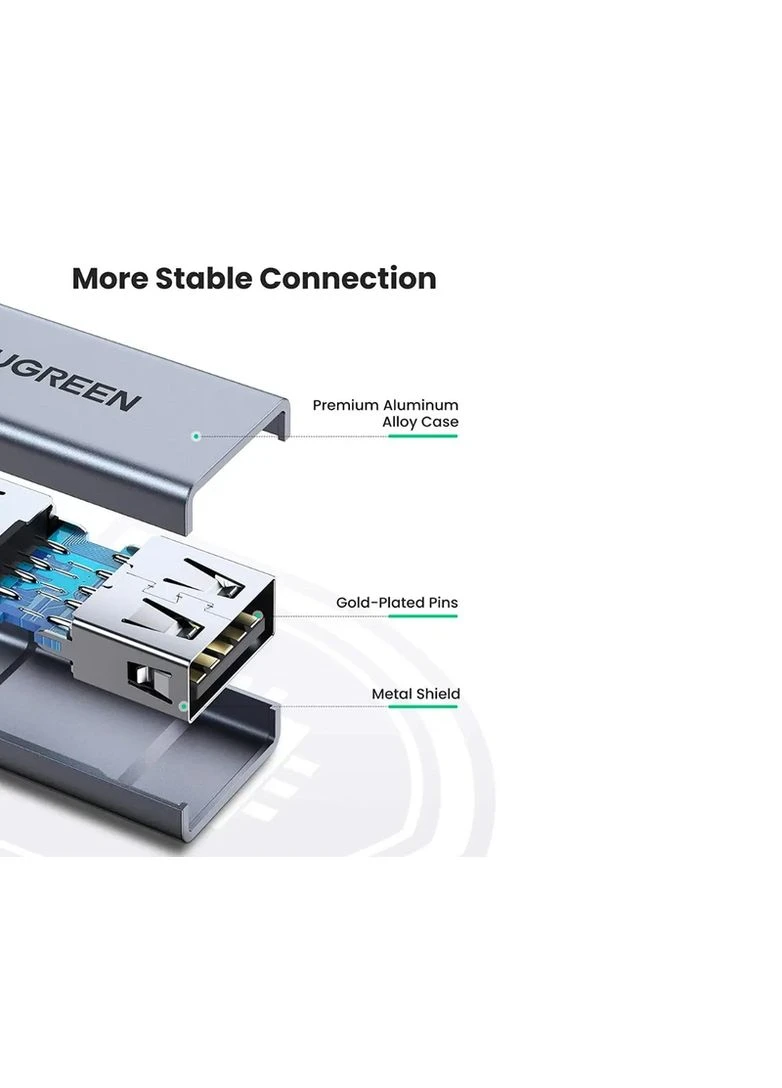 Адаптер US381 USB3.0 A/F to A/F Adapter Aluminum Case(UGR-20119) Ugreen (400499618)