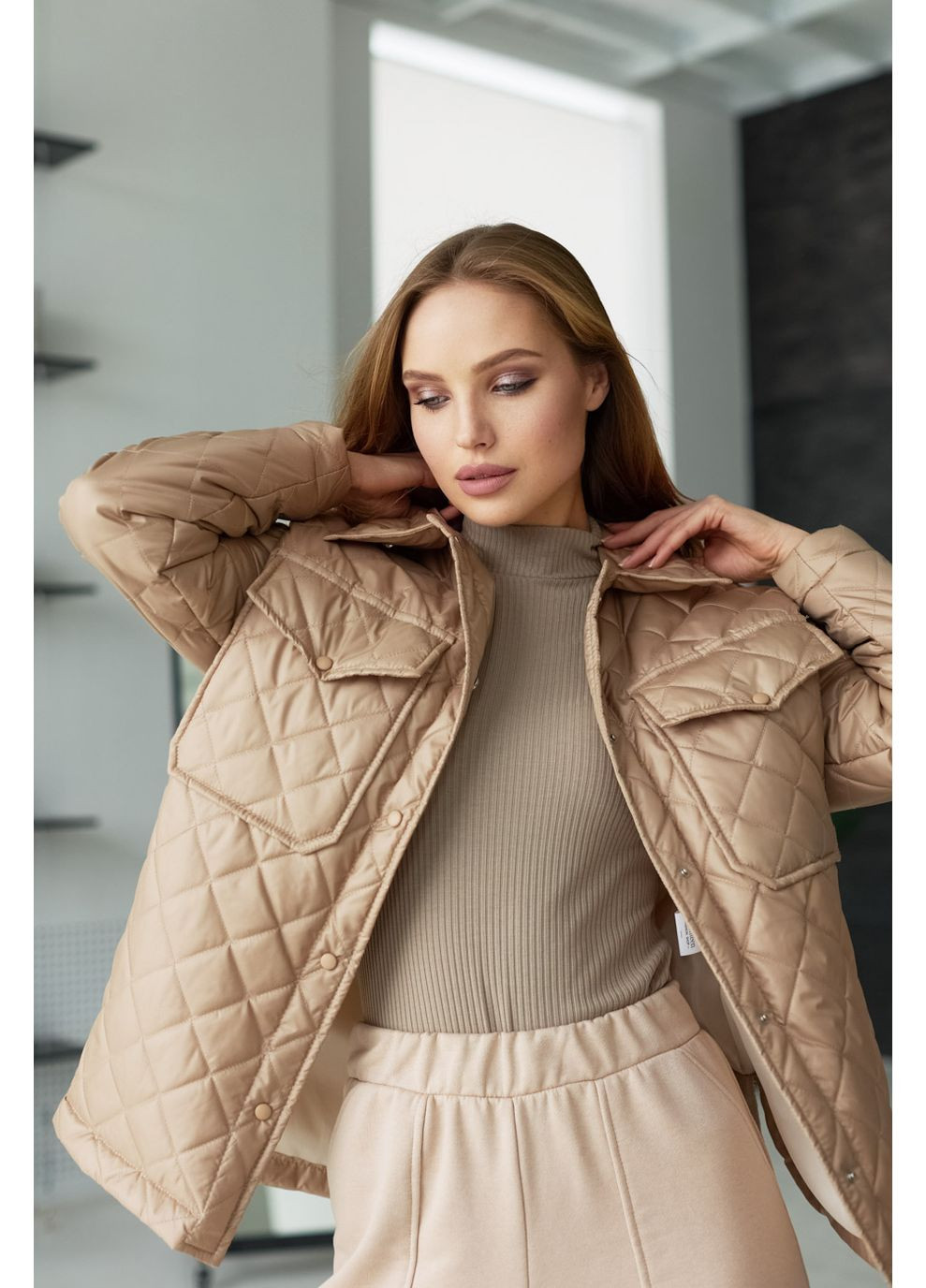 Кофейная демисезонная куртка 1983.5156 Seventeen