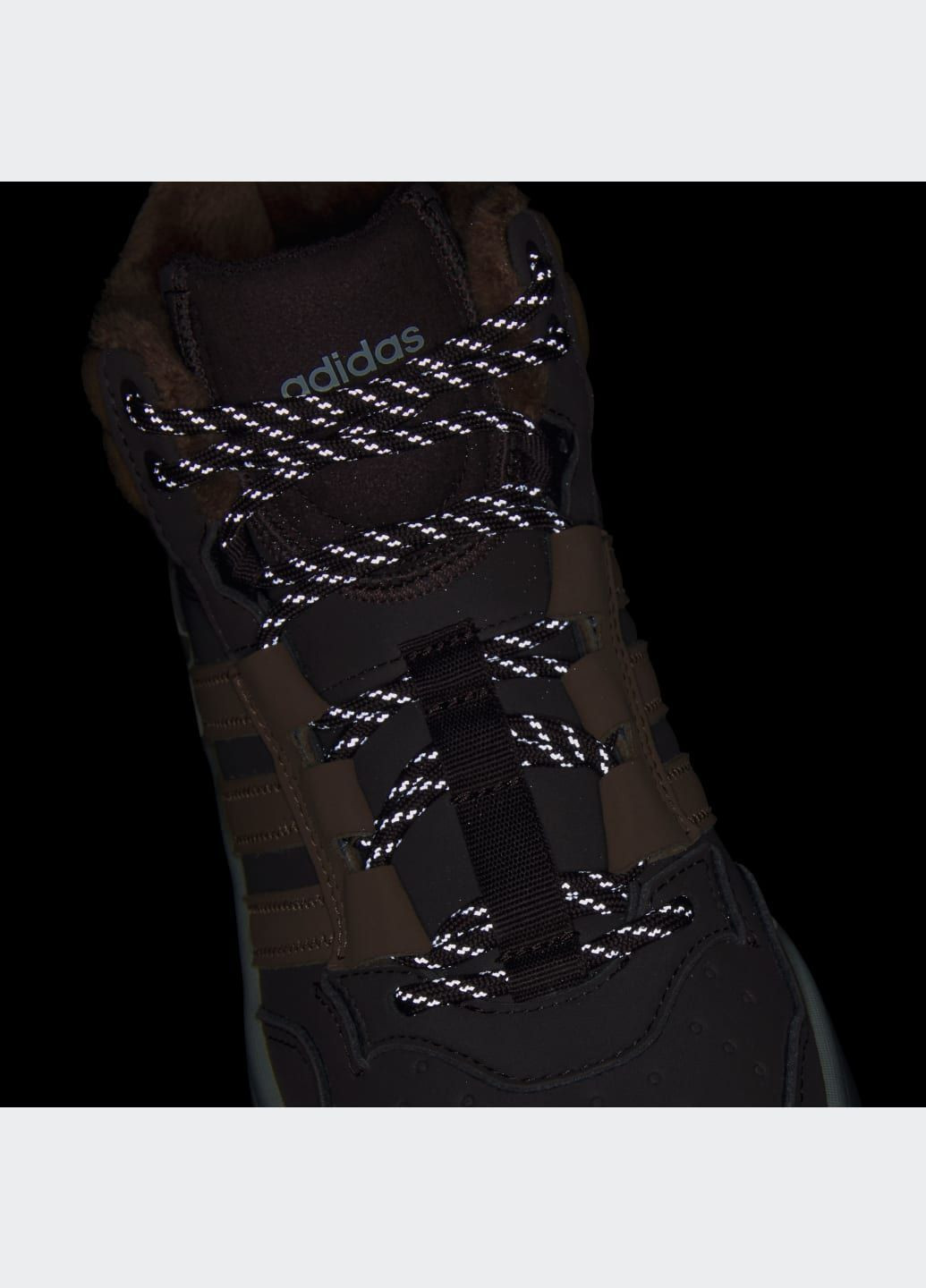 Коричневі всесезонні черевики hoops 4.0 mid kids adidas